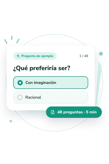 Test escala de interés social: pregunta y respuestas Test escala de interés social: tarjeta con pregunta