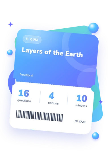 Layers of the Earth: test ticket with numbers