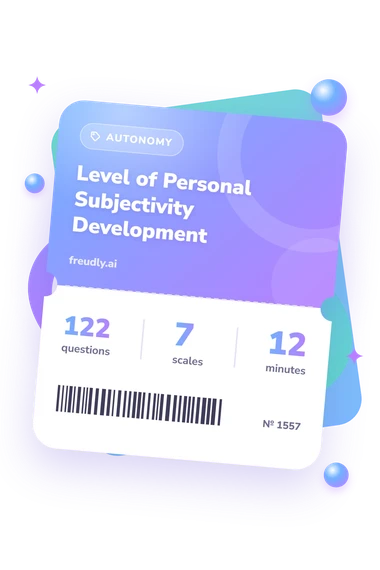 Level of Personal Subjectivity: questions, scales and minutes Level of Personal Subjectivity: test ticket with numbers