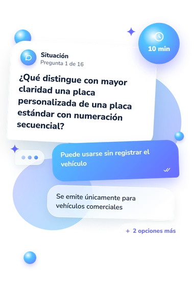 Test cuestionario sobre placas vehiculares: qué harías tú Test cuestionario sobre placas vehiculares: situación y respuestas