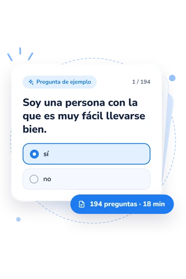 Test índice de estilo: tarjeta con pregunta