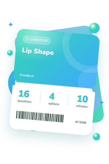 Lip Shape Quiz: test ticket with numbers