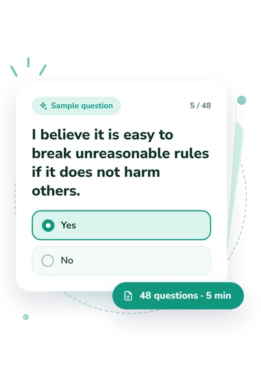 Role Conflict Locus of Control: sample question card