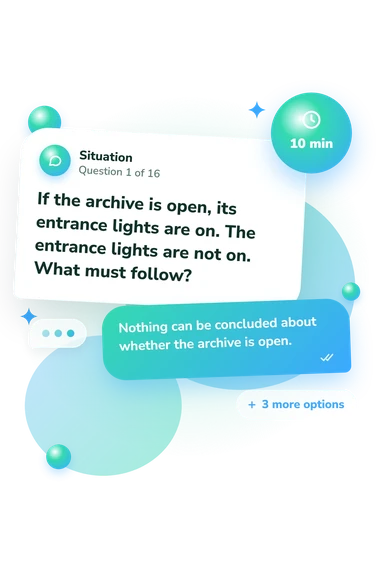 Logic Quiz: what would you do Logic Quiz: situation and reply bubbles
