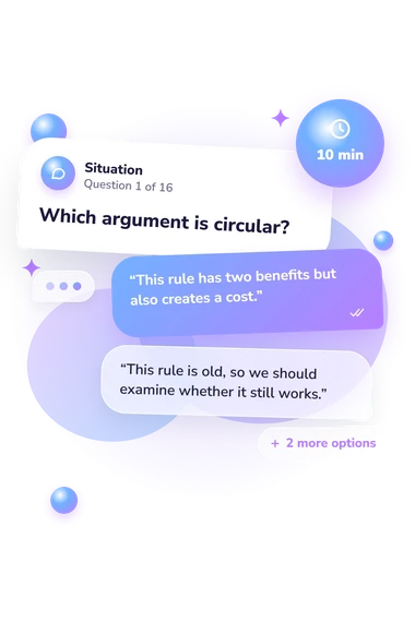 Logical Fallacies Quiz: what would you do Logical Fallacies Quiz: situation and reply bubbles