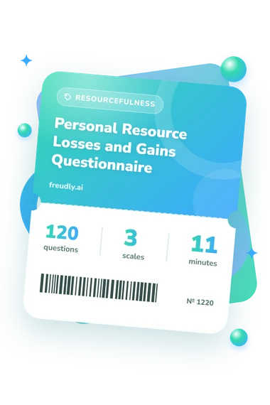 Personal Resource Losses: questions, scales and minutes Personal Resource Losses: test ticket with numbers