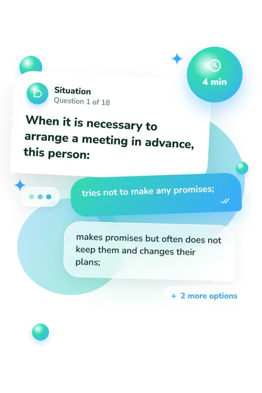Love Test: what would you do Love Test: situation and reply bubbles