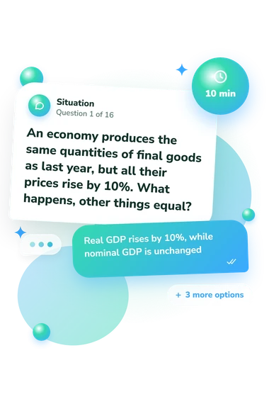 Macroeconomics Quiz: situation and reply bubbles