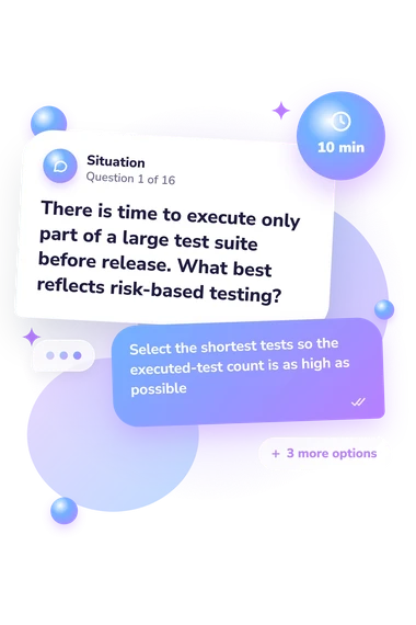 Manual Testing Quiz: situation and reply bubbles