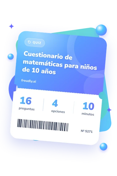 Test cuestionario de matemáticas: preguntas, opciones y minutos Test cuestionario de matemáticas: billete del test
