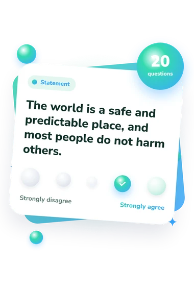 Belief in a Dangerous World: agreement scale card