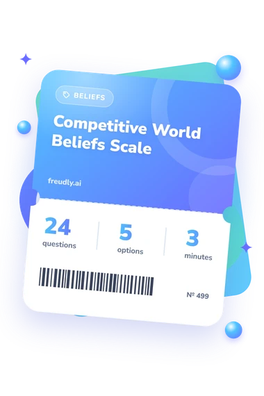 Competitive World Beliefs Scale: test ticket with numbers