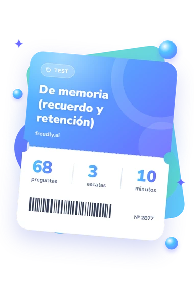 Test de memoria (recuerdo: billete del test