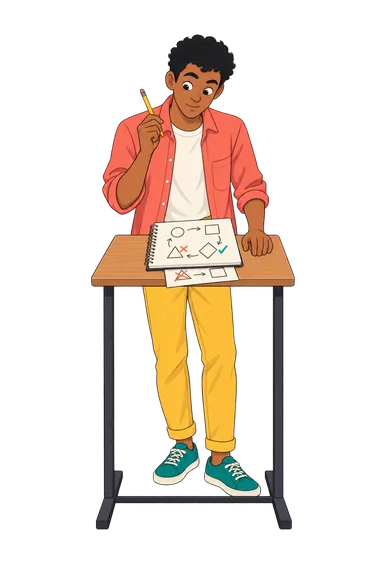 Metacognitive Behavior Self-Assessment Scale Test: plan first Student planning a task, Metacognitive Behavior Self-Assessment Scale