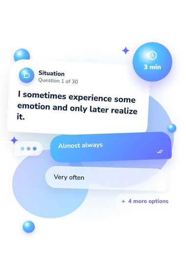 Mindful Attention Awareness Scale: what would you do Mindful Attention Awareness Scale: situation and reply bubbles