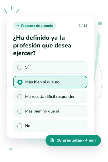 Test método para identificar: tarjeta con pregunta
