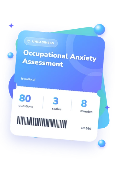 Occupational Anxiety Assessment Test: questions, scales and minutes Occupational Anxiety Assessment Test: test ticket with numbers