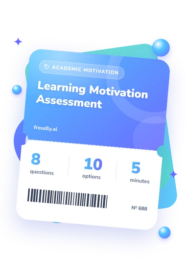 Learning Motivation Assessment Test: test ticket with numbers