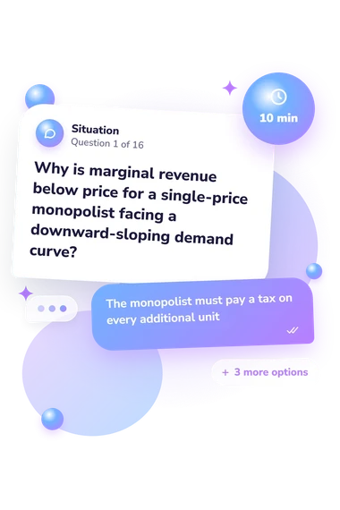Microeconomics Quiz: situation and reply bubbles