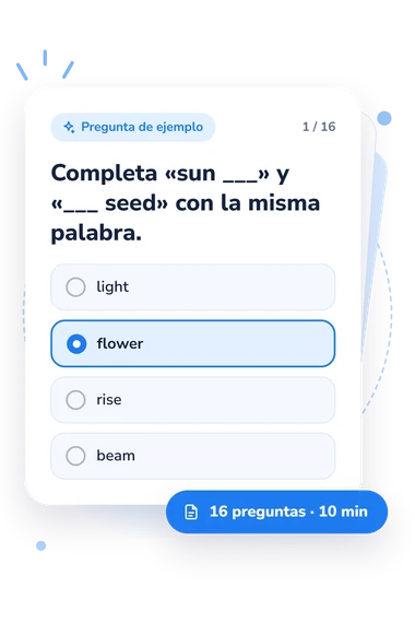 Quiz del eslabón perdido: pregunta y respuestas Quiz del eslabón perdido: tarjeta con pregunta