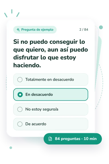 Quiz de personalidad monstruosa: tarjeta con pregunta