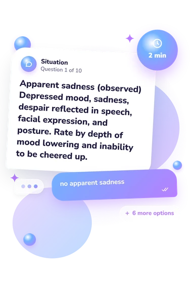 Montgomery-Asberg Depression Rating Scale: what would you do Montgomery-Asberg Depression Rating Scale: situation and reply bubbles