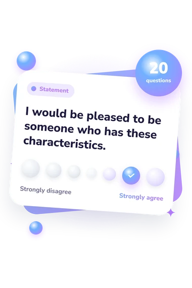 Moral Identity Questionnaire (SIMI): from disagree to agree Moral Identity Questionnaire (SIMI) Test: agreement scale card