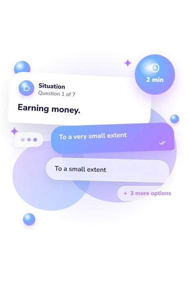 Professional Activity Motivation Scale: what would you do Professional Activity Motivation Scale: situation and reply bubbles