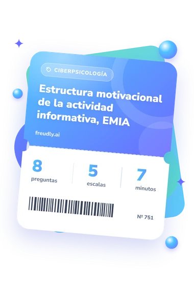 Test estructura motivacional: preguntas, escalas y minutos Test estructura motivacional: billete del test
