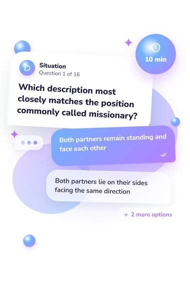 Mr and Mrs Quiz: situation and reply bubbles