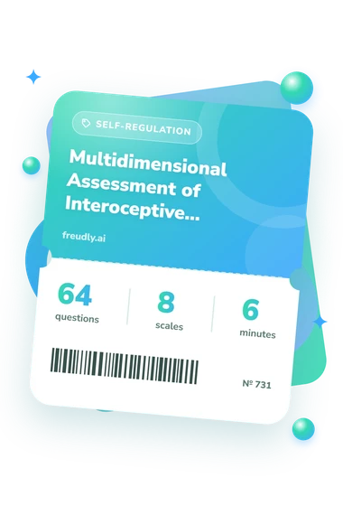 Multidimensional Assessment of Interoceptive: questions, scales and minutes Multidimensional Assessment of Interoceptive: test ticket with numbers