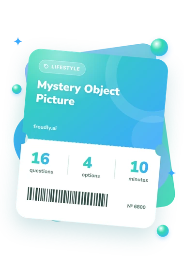Mystery Object Picture Quiz: test ticket with numbers