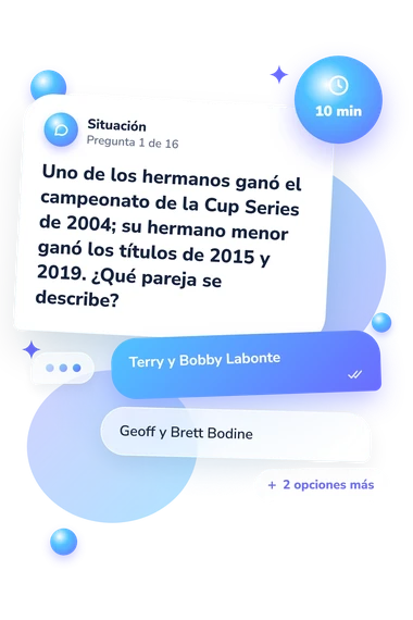 Quiz sobre pilotos de NASCAR: qué harías tú Quiz sobre pilotos de NASCAR: situación y respuestas