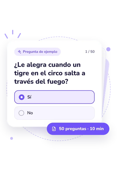 Test cuestionario Naturafil: pregunta y respuestas Test cuestionario Naturafil: tarjeta con pregunta
