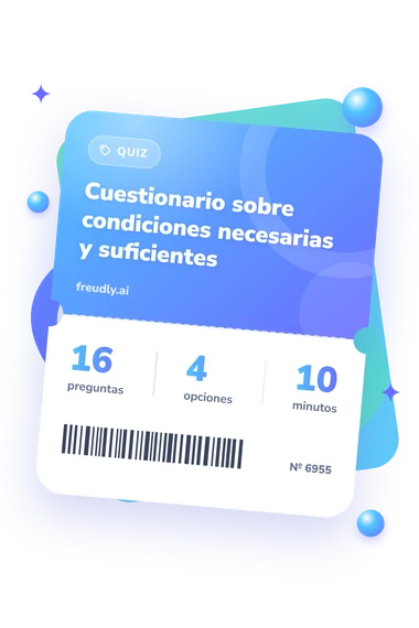 Test cuestionario sobre condiciones: preguntas, opciones y minutos Test cuestionario sobre condiciones necesarias: billete del test