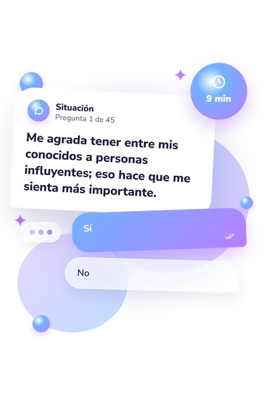 Test nivel de neuroticismo, NN: situación y respuestas