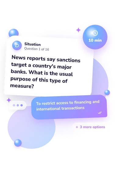 News Quiz: situation and reply bubbles
