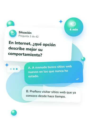 Test cuestionario de comportamiento: situación y respuestas