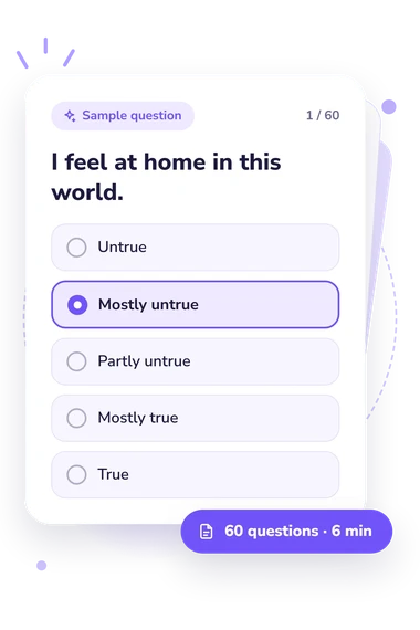 Ontological Security Test: answers to choose from Ontological Security Test: sample question card