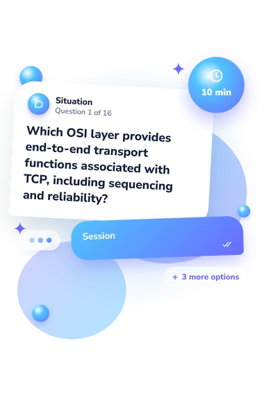 OSI Model Quiz: situation and reply bubbles