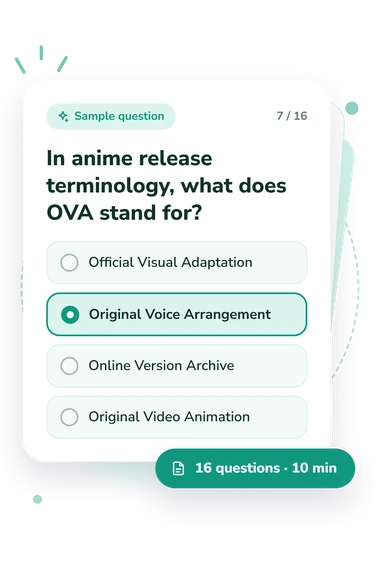 Otaku or Weeaboo Quiz: answers to choose from Otaku or Weeaboo Quiz: sample question card