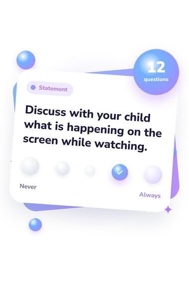 Parental Mediation of Children's: from disagree to agree Parental Mediation of Children's Media: agreement scale card