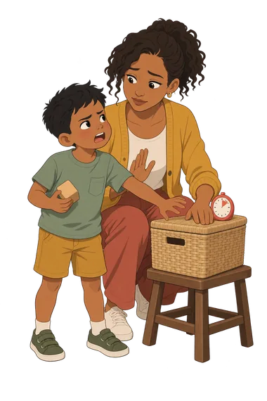 Parenting Style Test: tidying toys before the timer