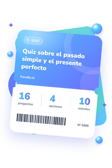 Quiz sobre el pasado simple: billete del test