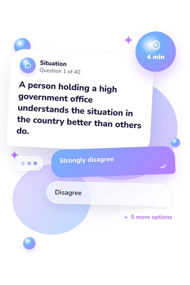 Paternalism Questionnaire Test: what would you do Paternalism Questionnaire Test: situation and reply bubbles