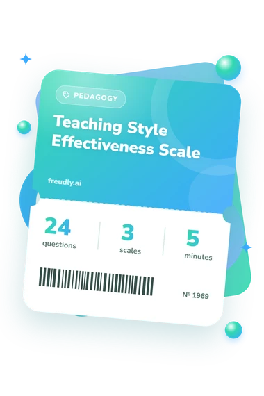 Teaching Style Effectiveness Scale: test ticket with numbers