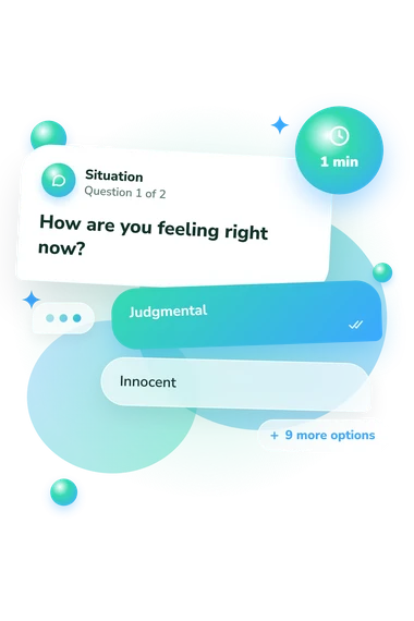 Perceived Guilt Index (PGI): what would you do Perceived Guilt Index (PGI): situation and reply bubbles