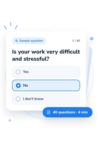 Perceptual Assessment of Stress: answers to choose from Perceptual Assessment of Stress Resilience: sample question card
