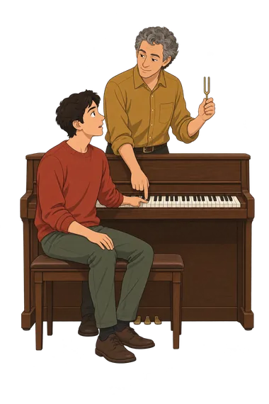 Perfect Pitch Quiz drawing Perfect Pitch Quiz illustration