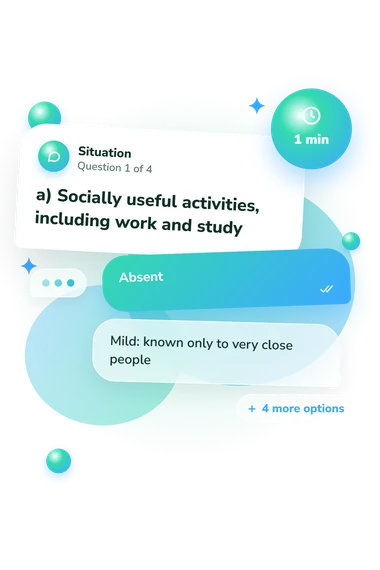 Personal and Social Performance: what would you do Personal and Social Performance: situation and reply bubbles